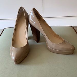 Calvin Klein Nude/Tan Platform Pumps